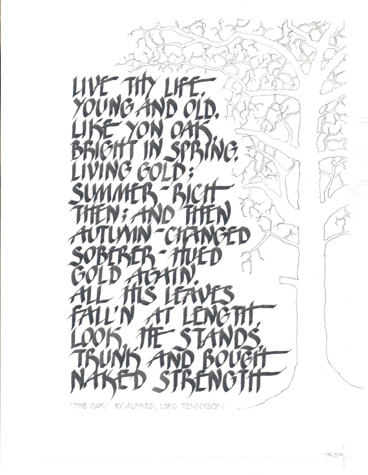 The Oak by Alfred Lord Tennyson