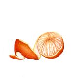 Peeled Tangerine Personalised Christmas card with image of Peeled Tangerine