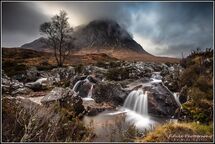 Buachaille Etive Mor-Glencoe-Scottish Landscape Prints A Scottish landscape photograph of Buachaille Etive Mor. Taken with the stream and tree in the foreground.