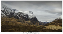 Glencoe Snow covered mountains at Glencoe, Scotland. A picture of Scotland.