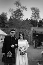 Gordon-Castle-Moray-Wedding-Photography-02 The bride and her son prior to the ceremony.