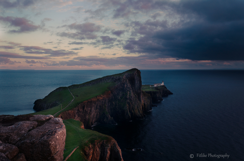 A sunset image taken at Neist Point, Skye, Scotland