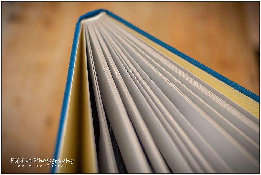 A Wedding album by NPhoto showing the binding. Perthshire Wedding Photographers