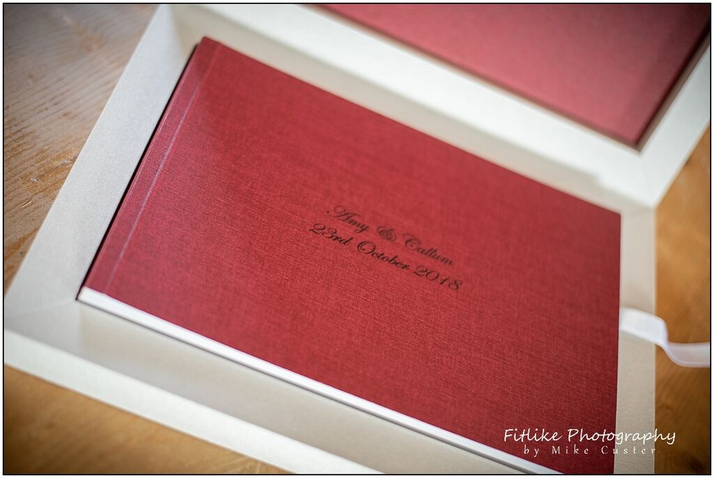 Inverness Wedding Photographers, A wedding photo album, a Youngbook by Graphistudio showing the cover and box lining.