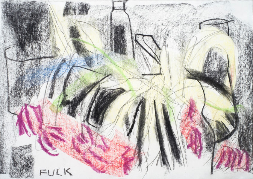 Tulips Charcoal and soft pastel