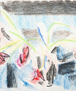 Tulips Charcoal and soft pastel