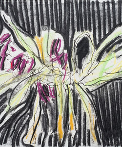 Tulips Charcoal and soft pastel