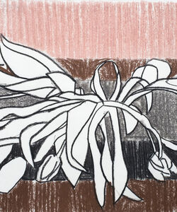 Tulips Charcoal and soft pastel