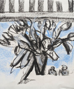 Tulips Charcoal and soft pastel