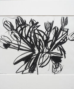 Tulips Charcoal and soft pastel