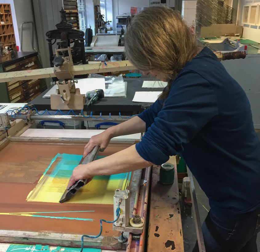 Screenprinting at Northern Print, Newcastle-upon-Tyne.