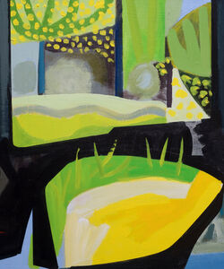 Brackenside woods, relief print style.