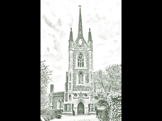 2nd Mono - A sketch of Faversham Church