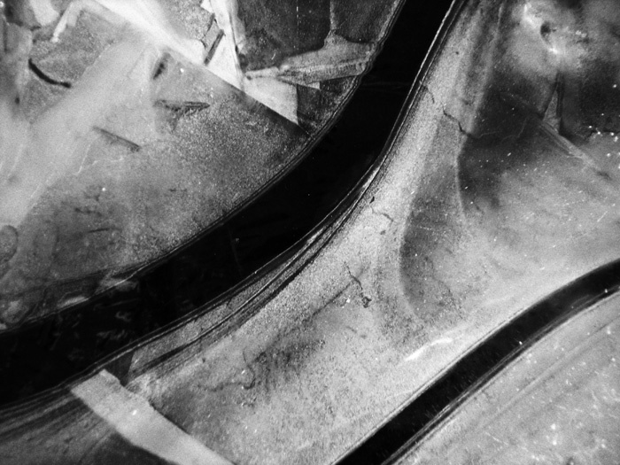 Frozen puddle