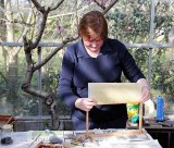 Jeannine Showing How To Place Wax Foundation In a Frame