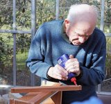 Mike Using Glue On A Super