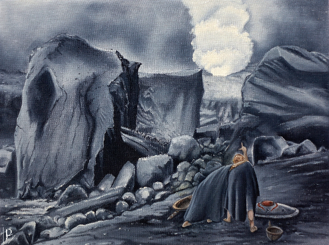 Frodo and Sam at Mount Doom