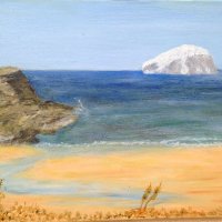 Bass Rock from Tantallon, Scotland