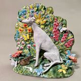 "Longdog in his garden"