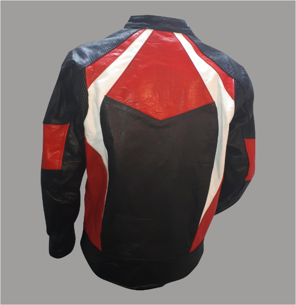 Red, White & Black Leather Jacket