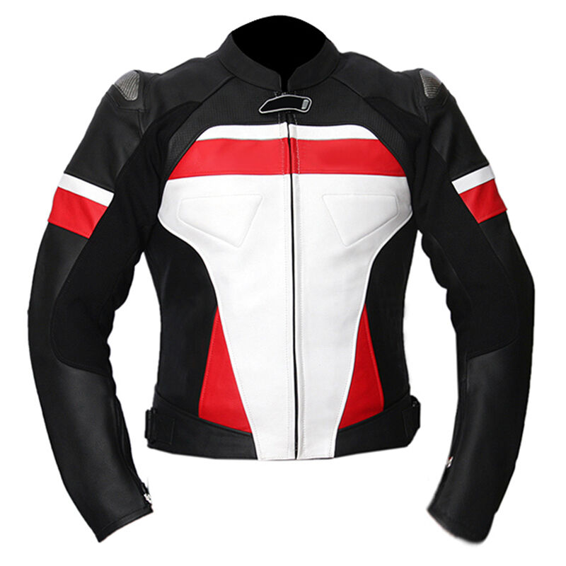 Red, White & Black Leather Jacket