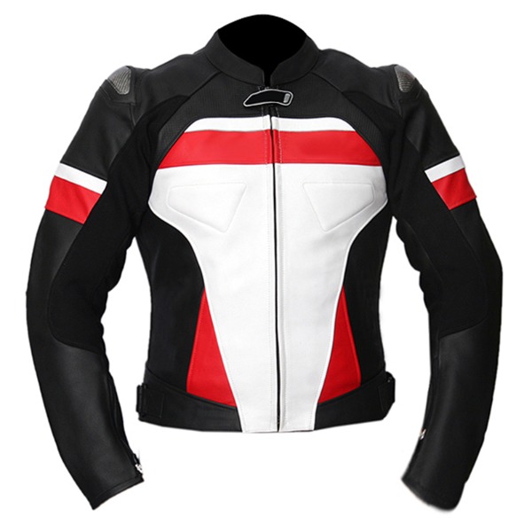 Red, White & Black Leather Jacket