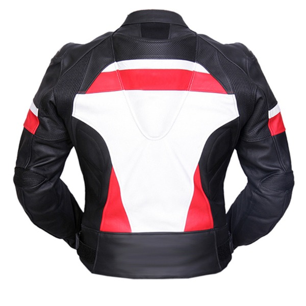 Red, White & Black Leather Jacket