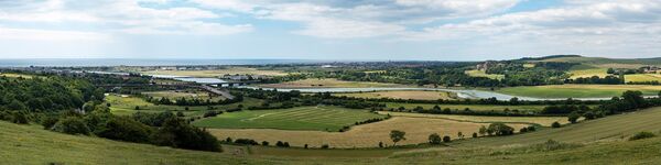 The River Adur valley from Mill Hill, Shoreham, Sussex.