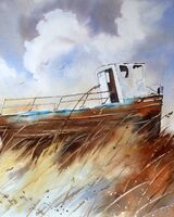 Beached Fishing Boat