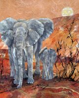 Elephant Mother and Baby