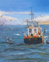 Gulls and Fishing Boat