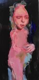 Angelic Creature 2 - enamel on aluminium 2021 aprox 7cm x 12cm