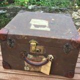 Antique Flaxite Fibre Case Believed to be owned by C P Lewis, Welsh Rugby Captain 1882