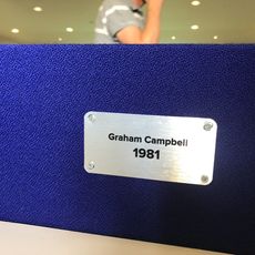 My sponsored seat in the lecture theatre!