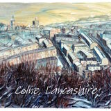 Colne - a winter view with gorse bushes
