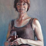 sandra with wine glass