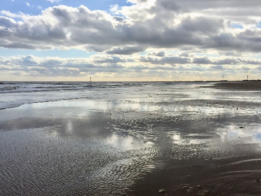 Beach reflections Bridlington 2017