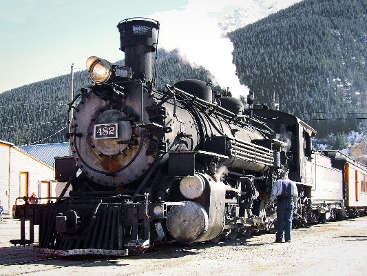 Old-time locomotive