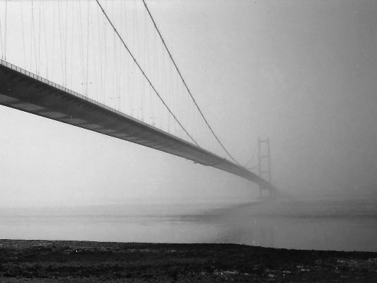 Foggy day at the Humber Bridge