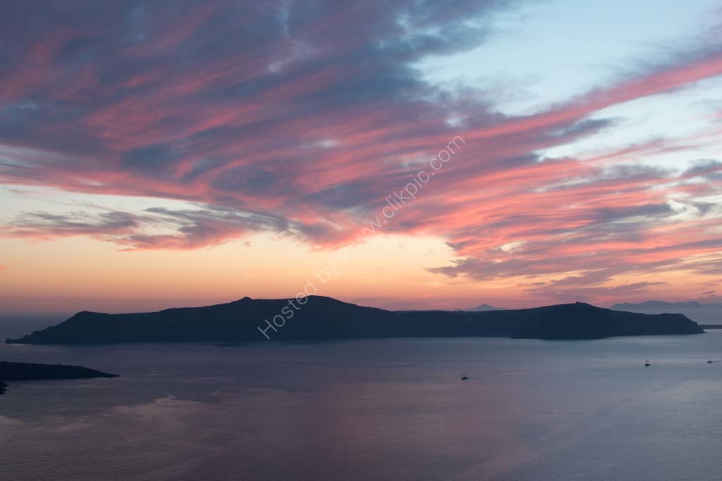 Sunset at Santorini. Greece