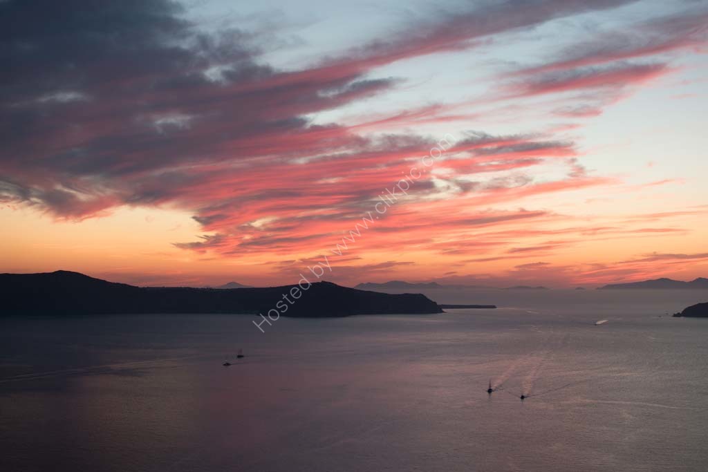 Sunset at Santorini. Greece