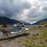 Blue and White Boat