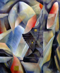 The Square of Reason 2. Abstract Oil Painting on Canvas. 91cm x 76cm