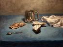 Still life of a half-pint tankard and oyster shells, 2009
