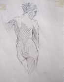Nude on wall