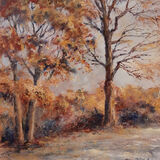 Lynda Wilson. Frosty Autumn Morning, Pantasaph . Acrylic on canvas board. Unframed. £95