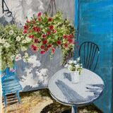 Pamela Prior. Sunny Corner. Oil on canvas. 8''x12'' Framed £70