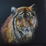 Rosie Tuszynska. Bengal Beauty. Oil on panel. £60 SOLD