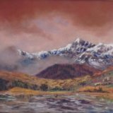 Chris Burke. Snowdon. Pastel