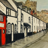 Gill Benjamin. The Smallest House, Conwy. Acrylic